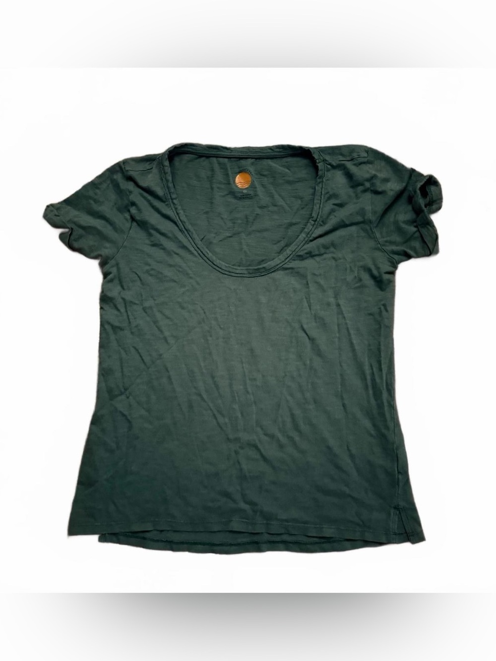 Daily practice Classic Scoop Neck Women's Tee in Dark Green